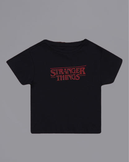 Stranger Things Rhinestones Baby Tee