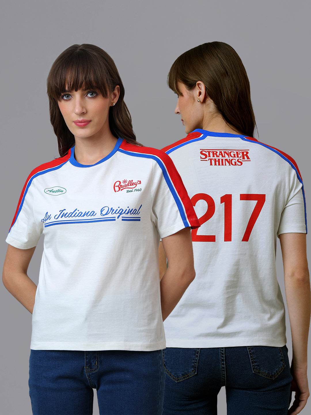 Stranger Things Indiana Original Regular Fit Tshirt For Women