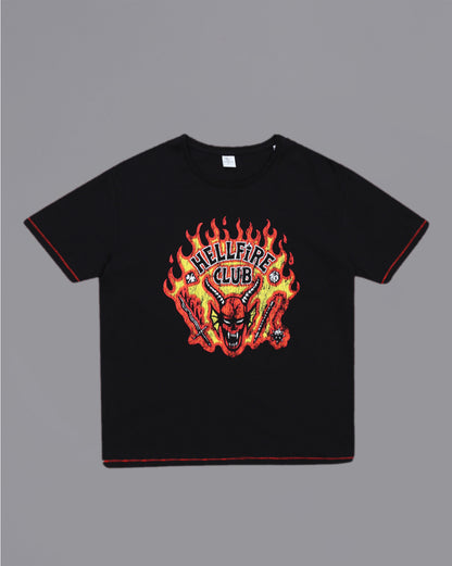 Stranger Things Hellfire Club Oversized Tshirt