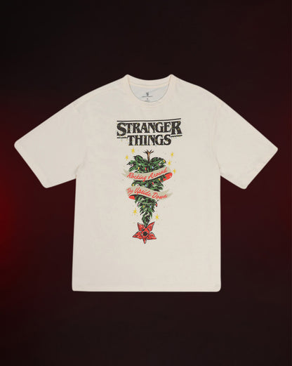 Stranger Things Upside Down Christmas Oversized Tshirt  Men