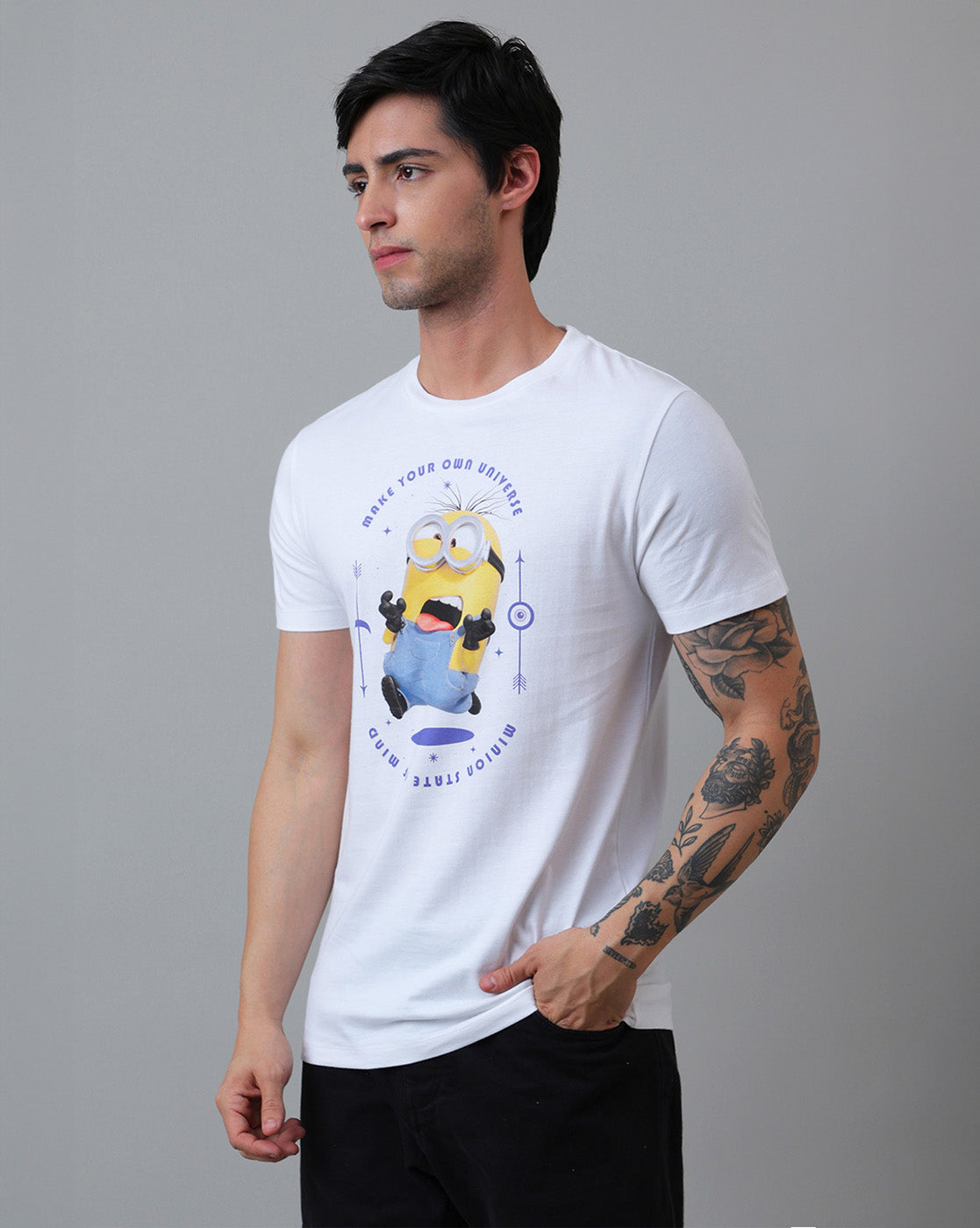 Minions Printed Regular Fit Tshirt For Men