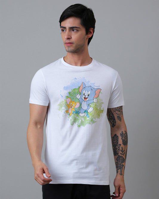 Tom & Jerry Printed Regular Fit Tshirt For Men