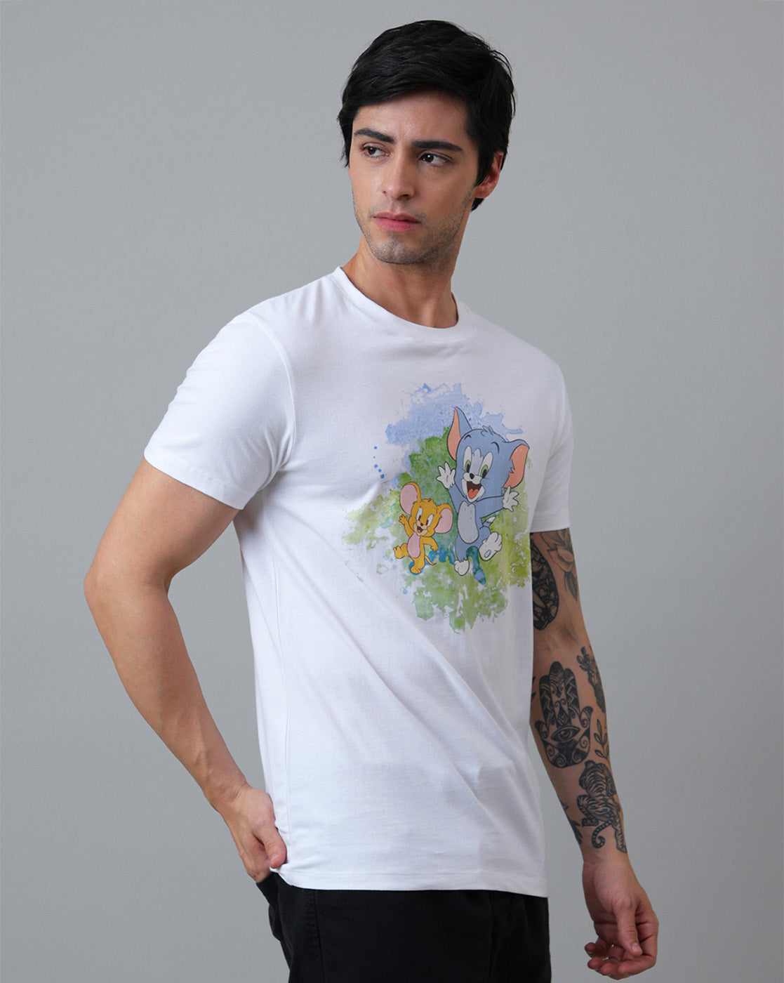 Tom & Jerry Printed Regular Fit Tshirt For Men