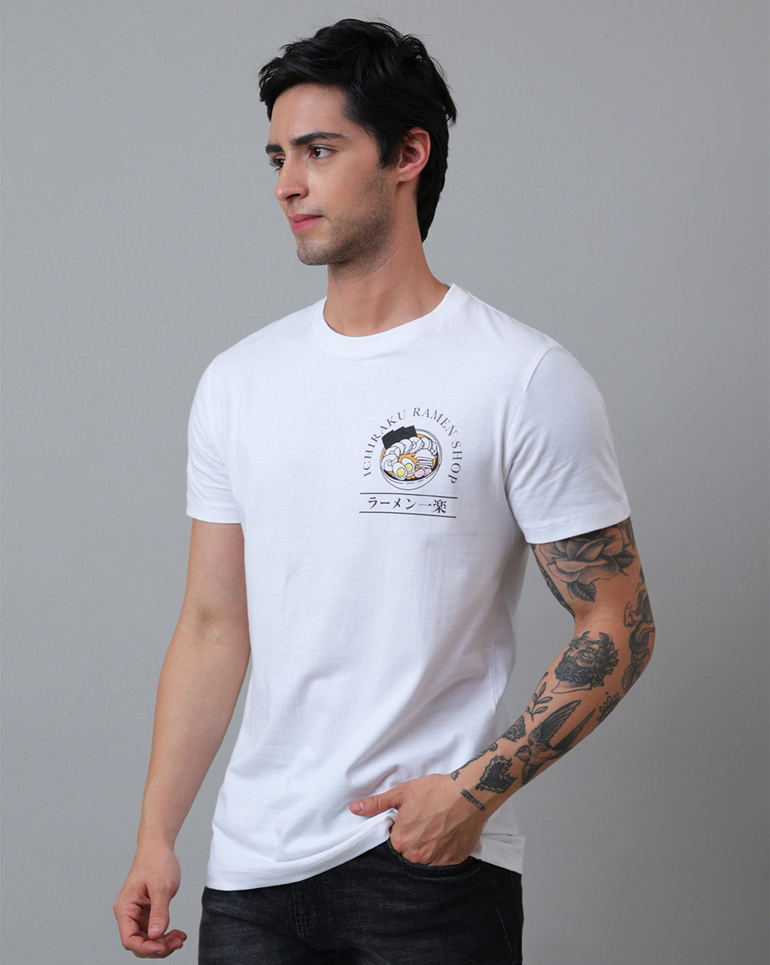 Naruto Printed Regular Fit Tshirt For Men