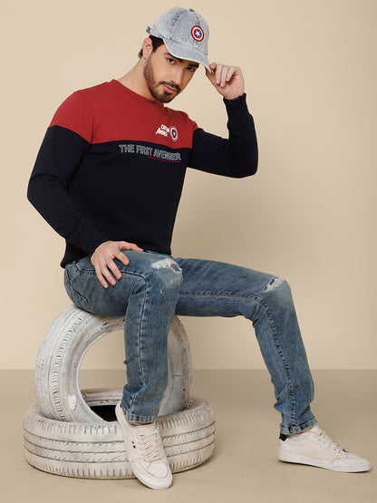 Captain America Regular Fit Sweatshirt  Men