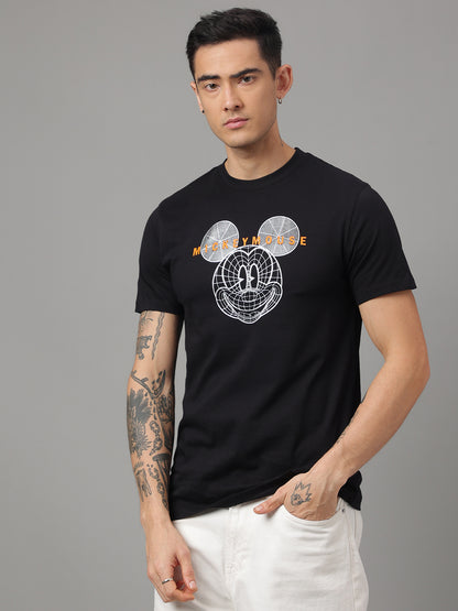 Mickey & Friends Black Tshirt  Men