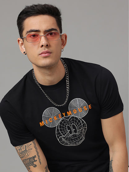 Mickey & Friends Black Tshirt  Men