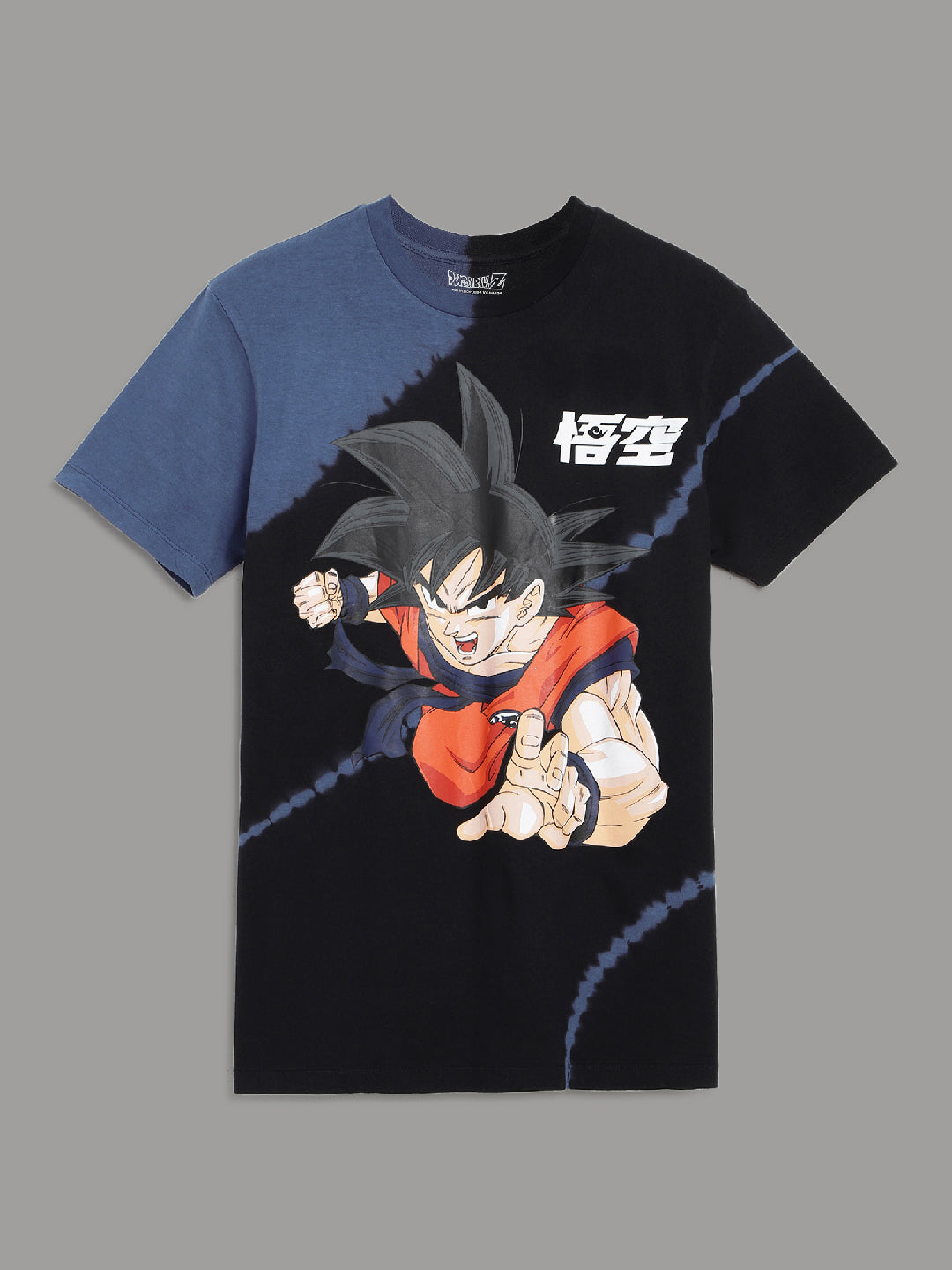 Dragon Ball Z Black Purple Tie Dye Tshirt For Men