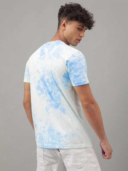 Captain America Tie-Dye Blue Tshirt  Men
