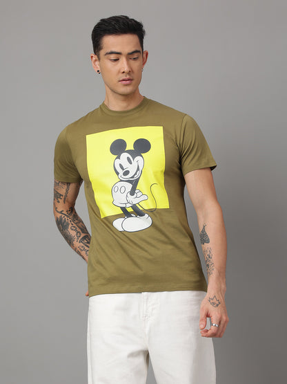 Mickey & Friends Green Tshirt  Men
