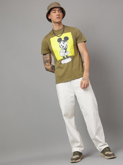 Mickey & Friends Green Tshirt  Men