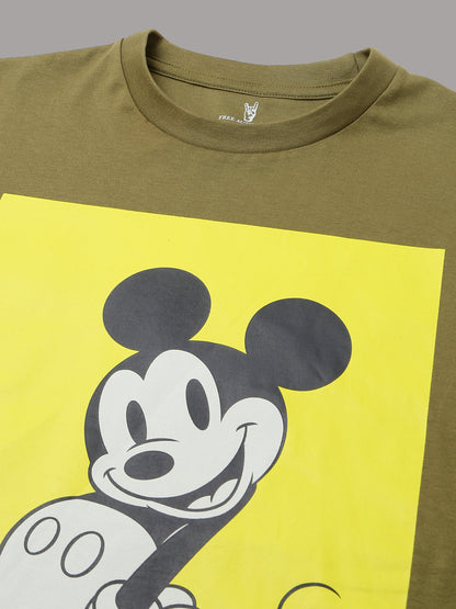 Mickey & Friends Green Tshirt  Men