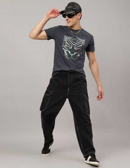 Black Panther Regular Fit Tshirt  Men