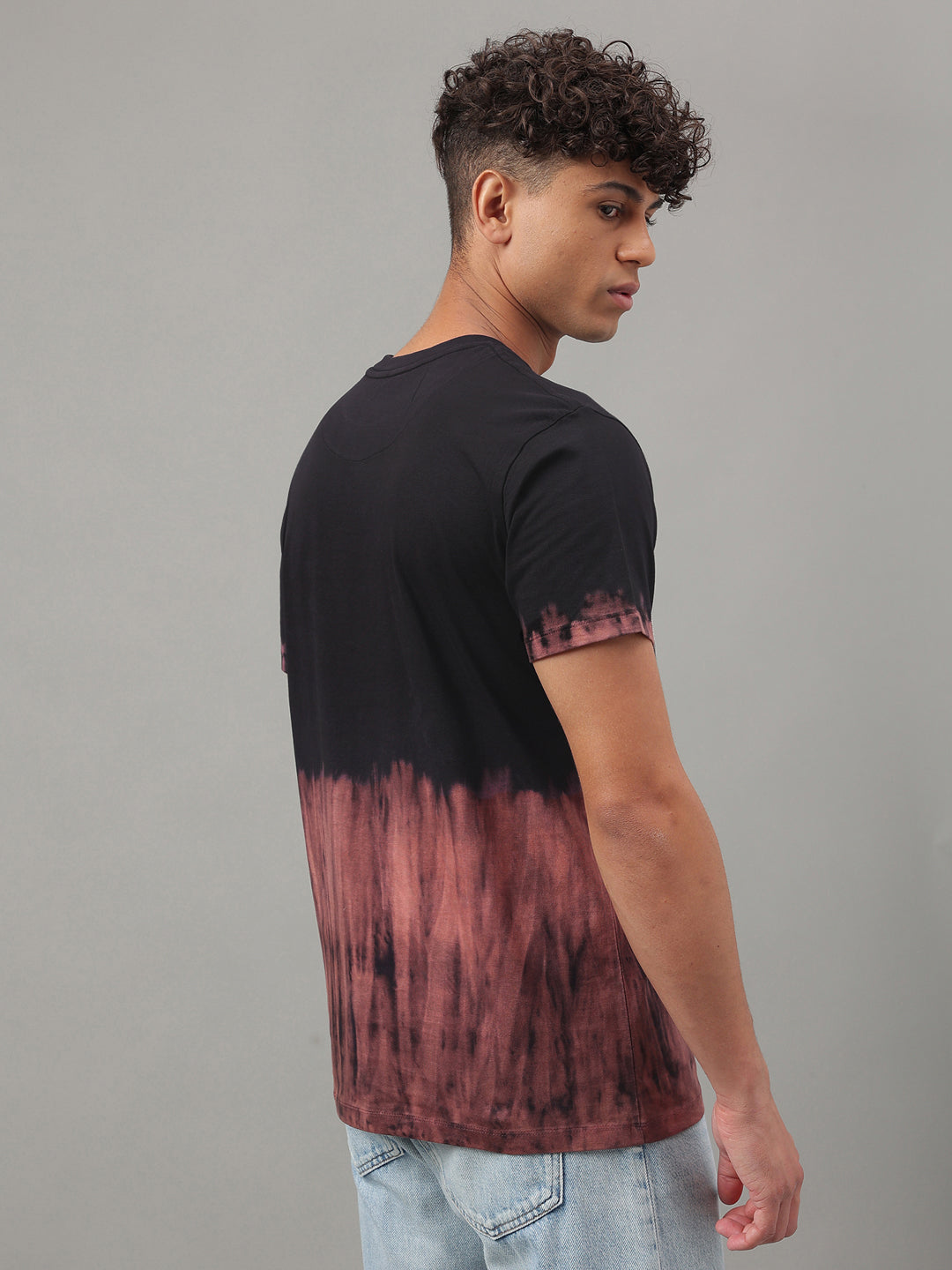 Batman Black & Rust Tye Dye Tshirt For Men