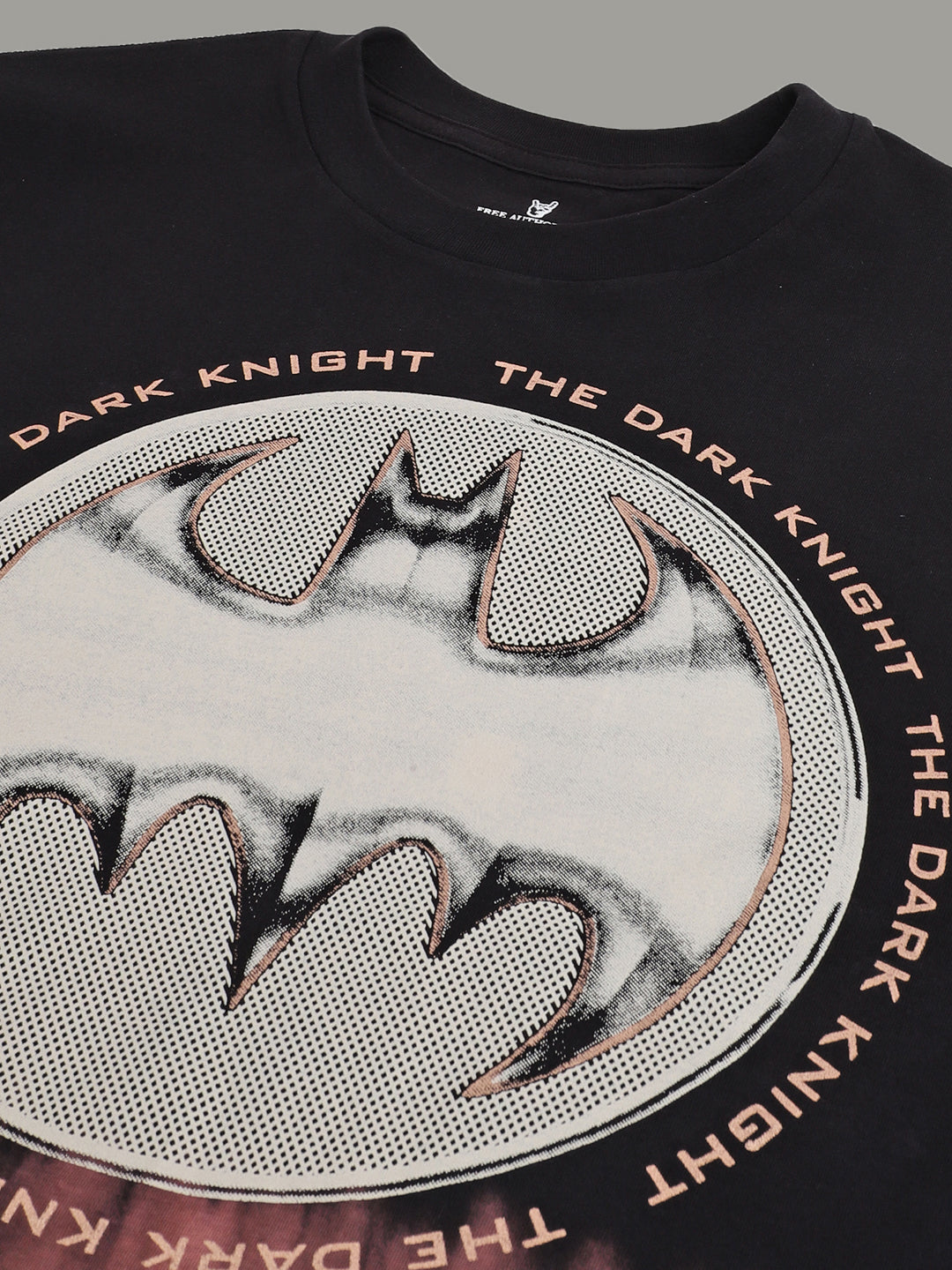 Batman Black & Rust Tye Dye Tshirt For Men