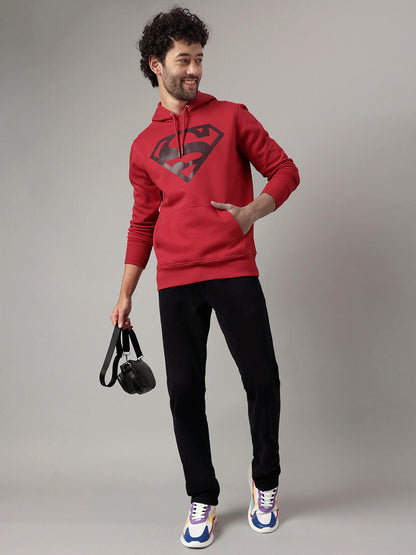 Superman Red Hoodie  Men
