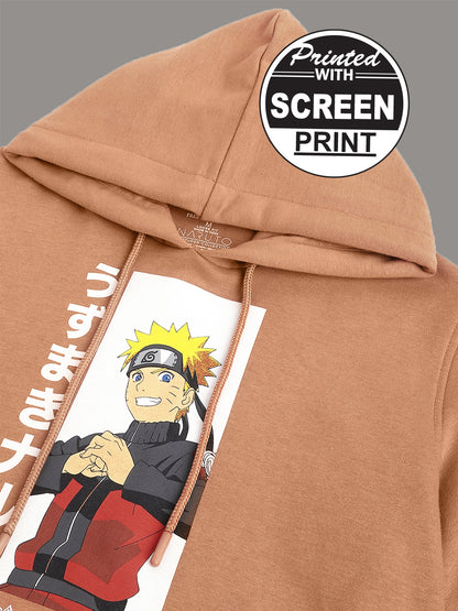 Naruto Cream Hoodie  Men