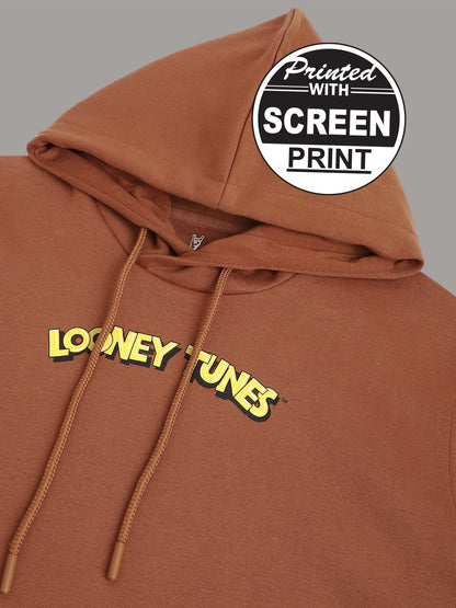 Looney Tunes Brown Hoodie  Men