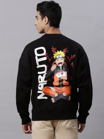 Naruto Oversized Black Sweatshirt  Men