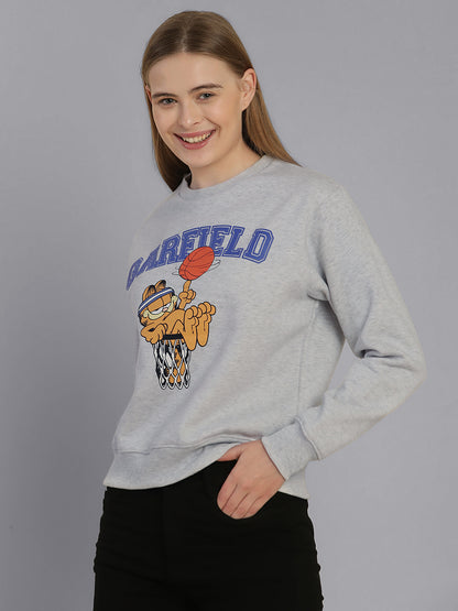 Garfield Grey Relaxed Fit Sweatshirt  Women