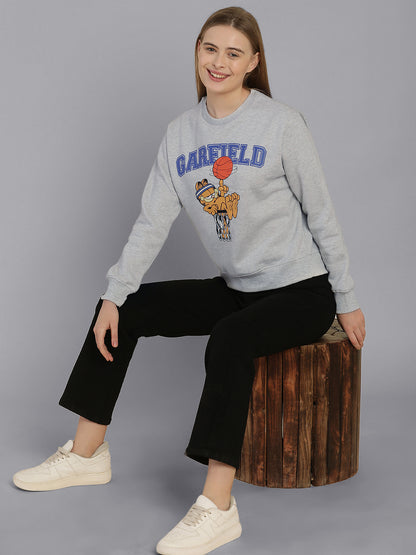 Garfield Grey Relaxed Fit Sweatshirt  Women