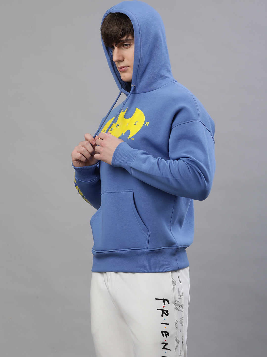 Batman Oversized Blue Hoodie For Men – Free Authority