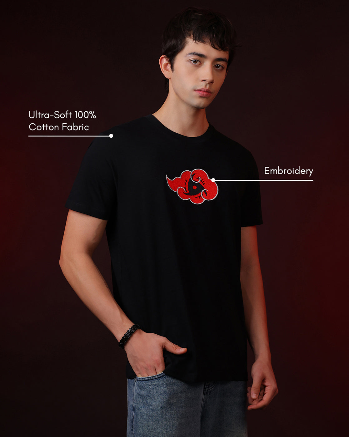 Naruto Printed Regular Fit Tshirt For Men