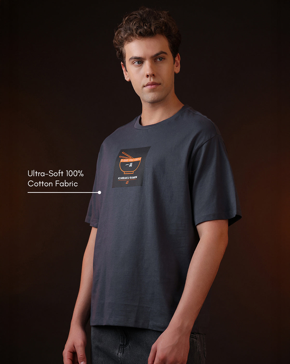 Naruto Ichiraku Ramen Oversized Tshirt Men