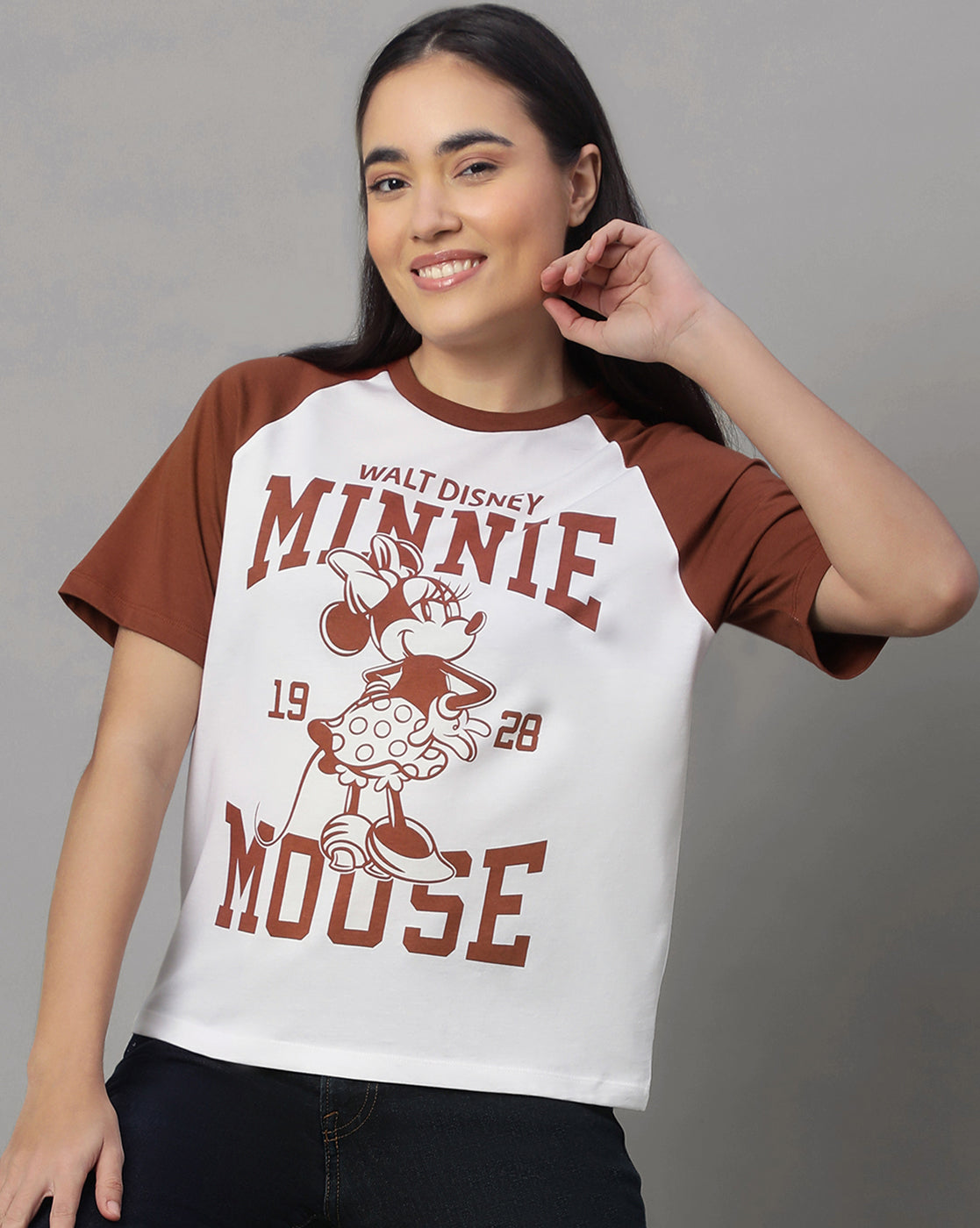 Minnie Printed Regular Fit Tshirt For Women