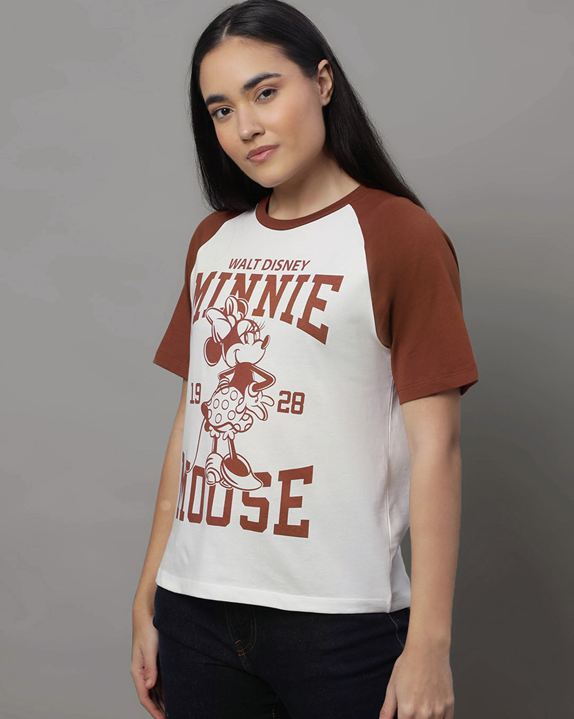 Minnie Printed Regular Fit Tshirt For Women