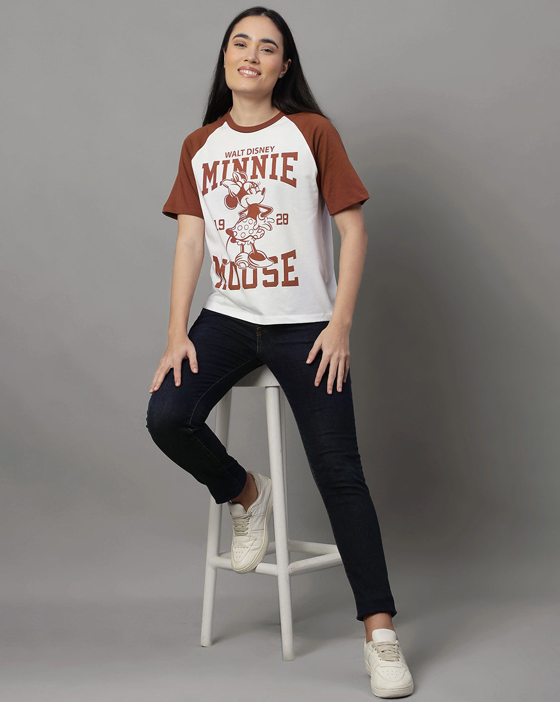 Minnie Printed Regular Fit Tshirt For Women