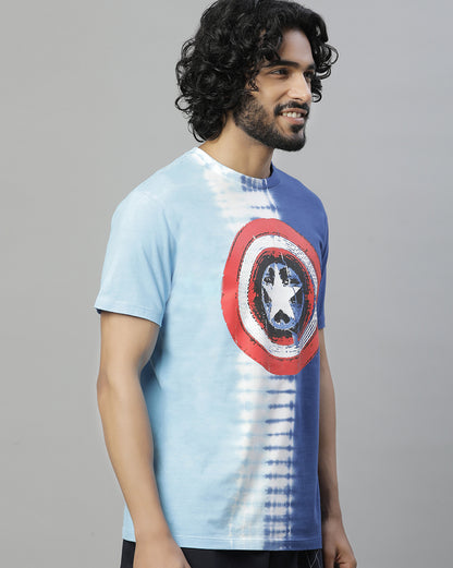 Captain America Tie-Dye Regular Fit Tshirt  Men