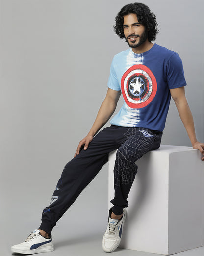 Captain America Tie-Dye Regular Fit Tshirt  Men