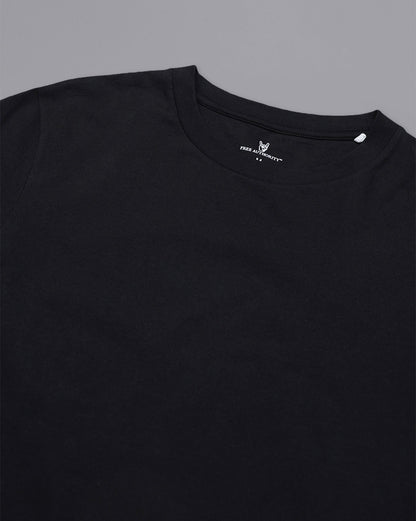 Men Black Regular Fit Tshirt