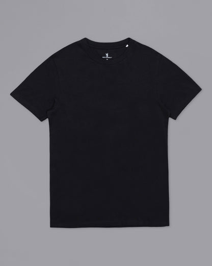 Men Black Regular Fit Tshirt