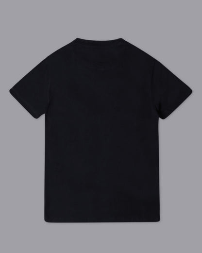 Men Black Regular Fit Tshirt