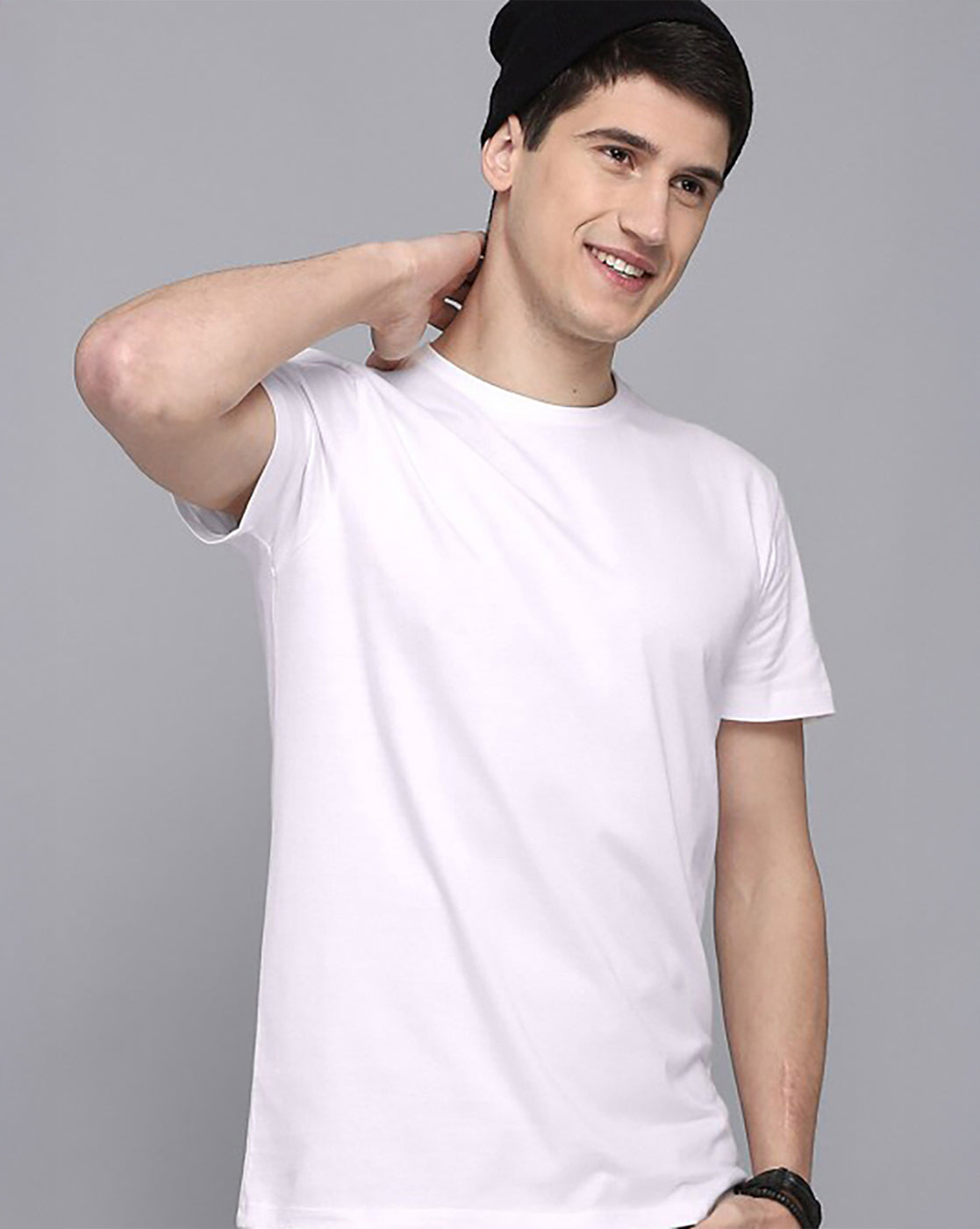 Men White Regular Fit Tshirt