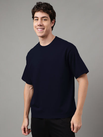 Solid Blue Oversized Tshirt  Men