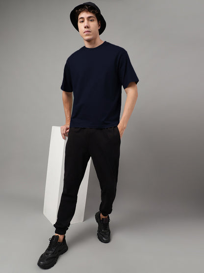 Solid Blue Oversized Tshirt  Men
