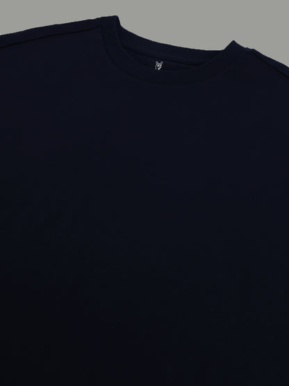 Solid Blue Oversized Tshirt  Men