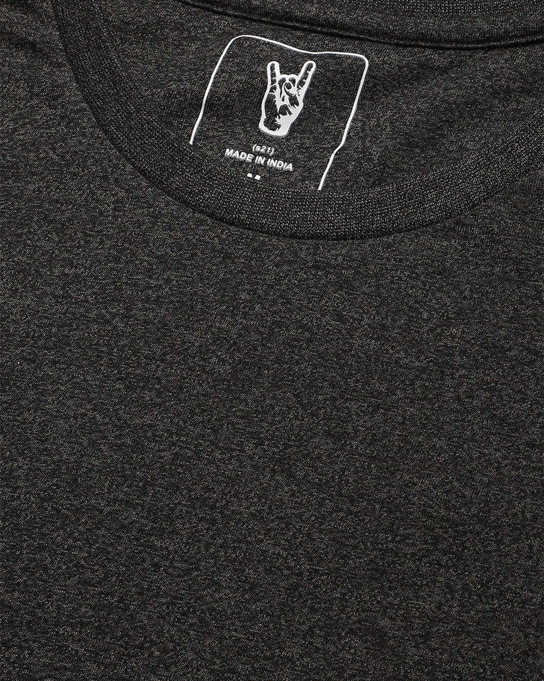 Men Black Regular Fit Sweatshirt