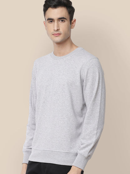Grey Melange Sweatshirt Men