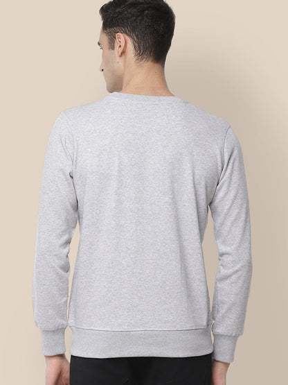 Grey Melange Sweatshirt Men
