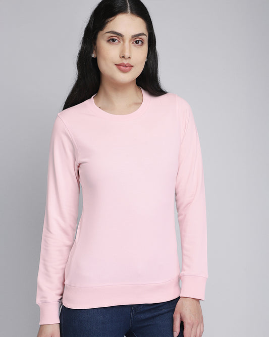 Women Pink Regular Fit Sweatshirt