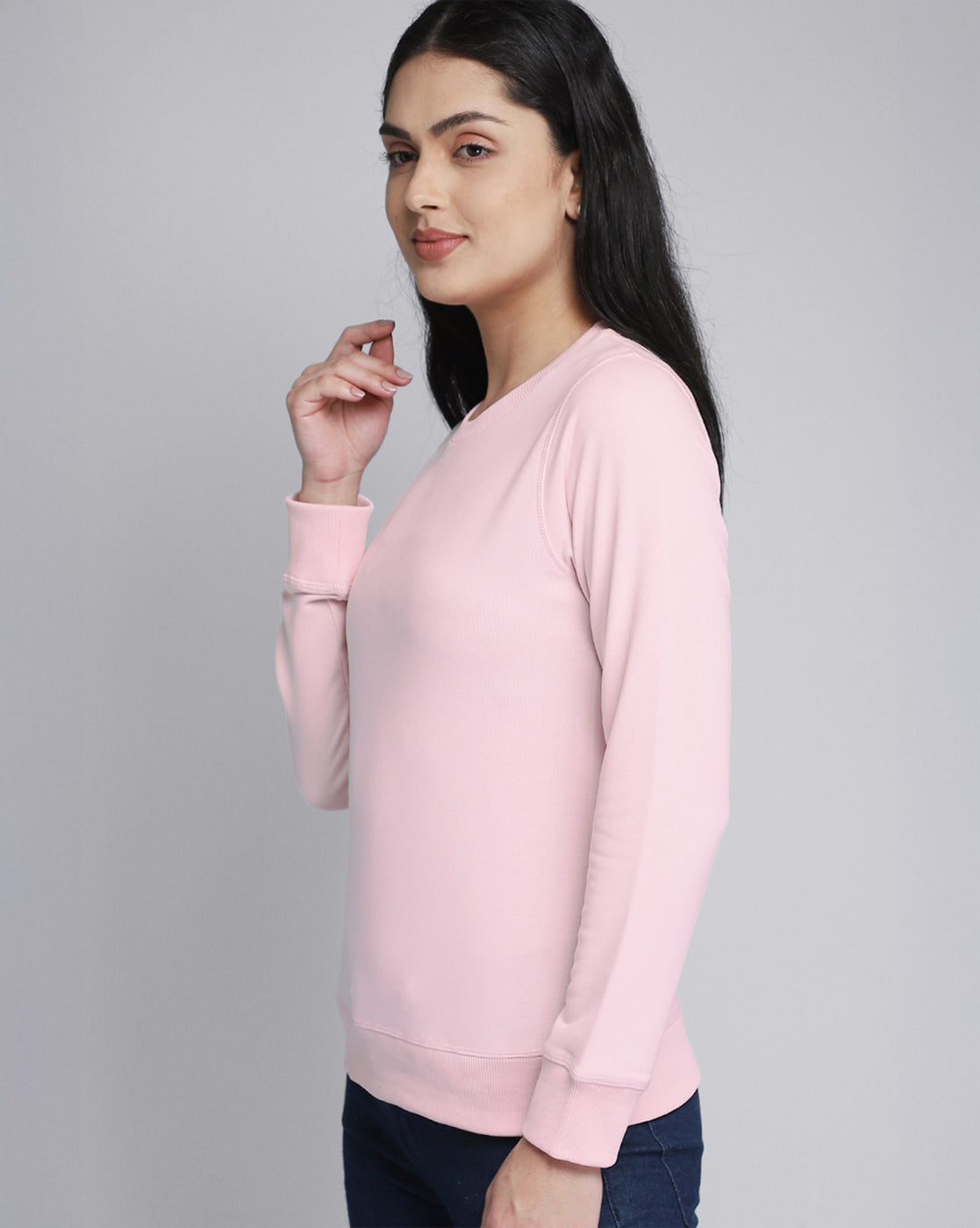 Women Pink Regular Fit Sweatshirt