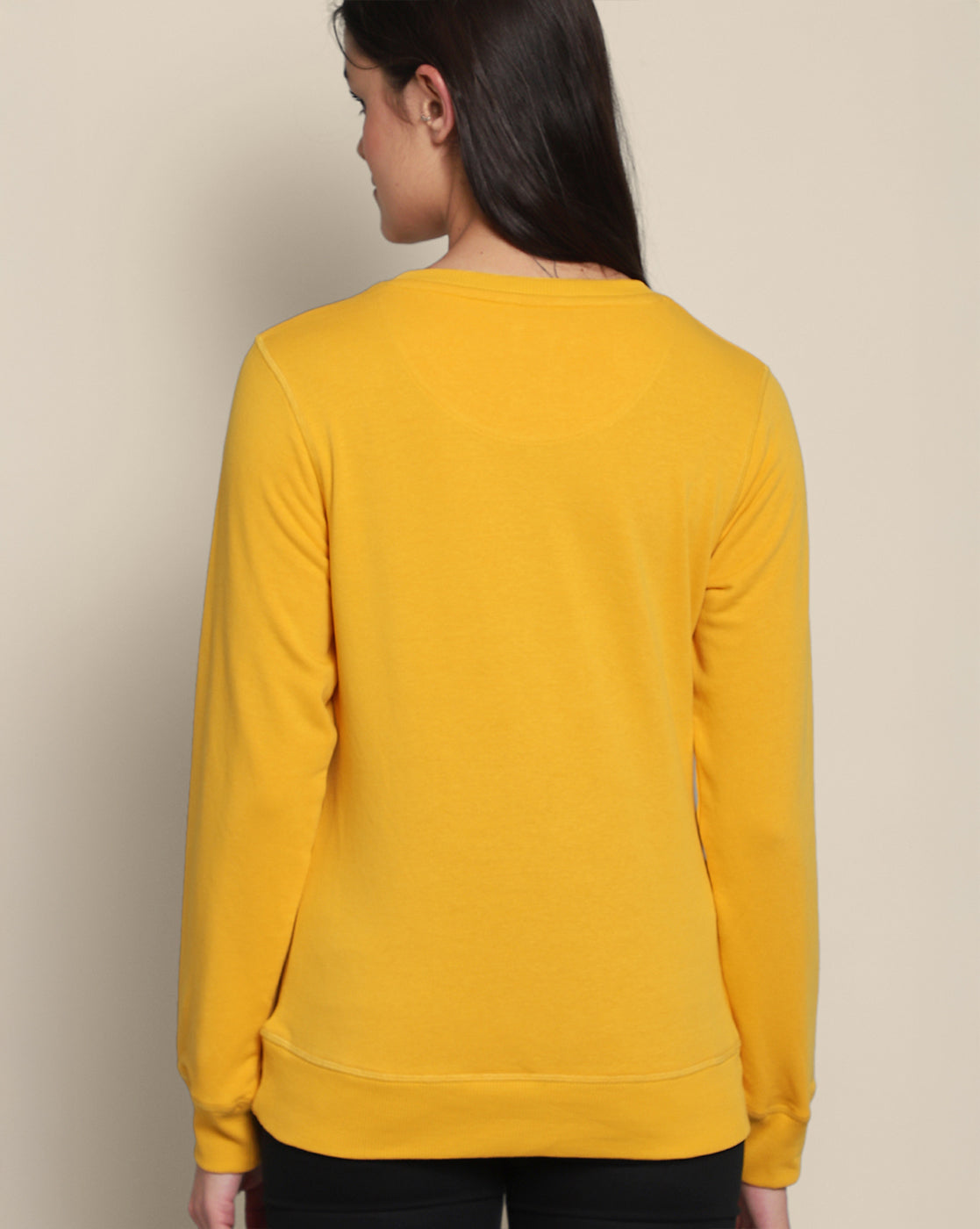 Women Yellow Regular Fit Hoodie