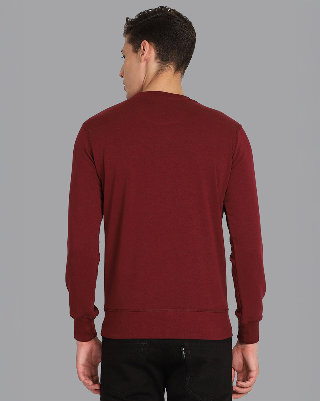 Men Maroon Regular Fit Sweatshirt