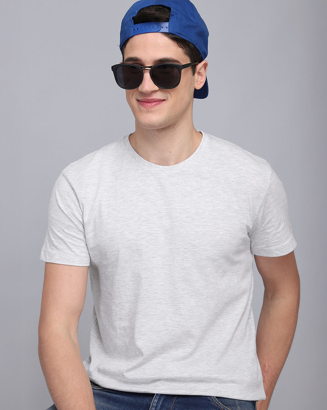Men Grey Regular Fit Tshirt