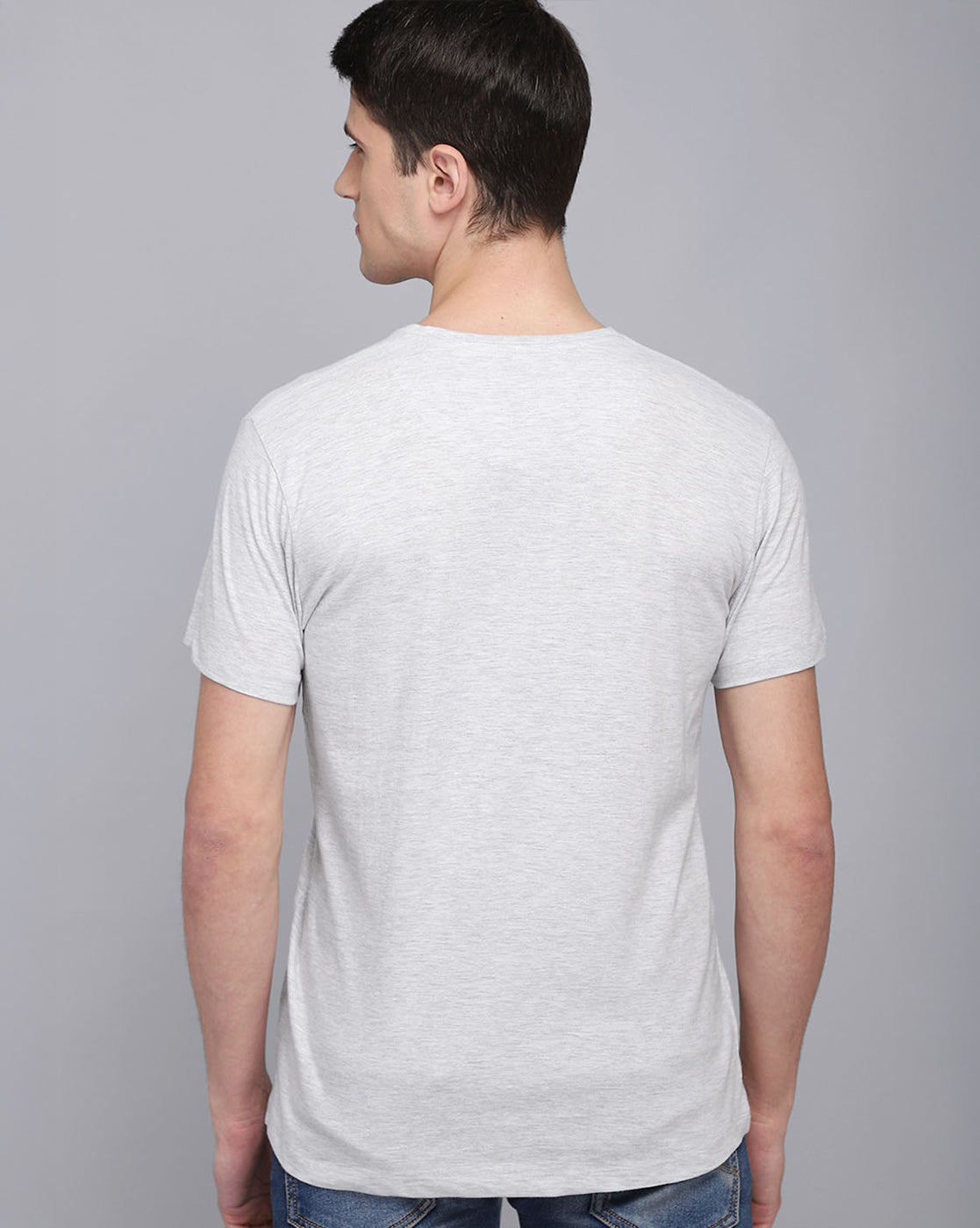 Men Grey Regular Fit Tshirt