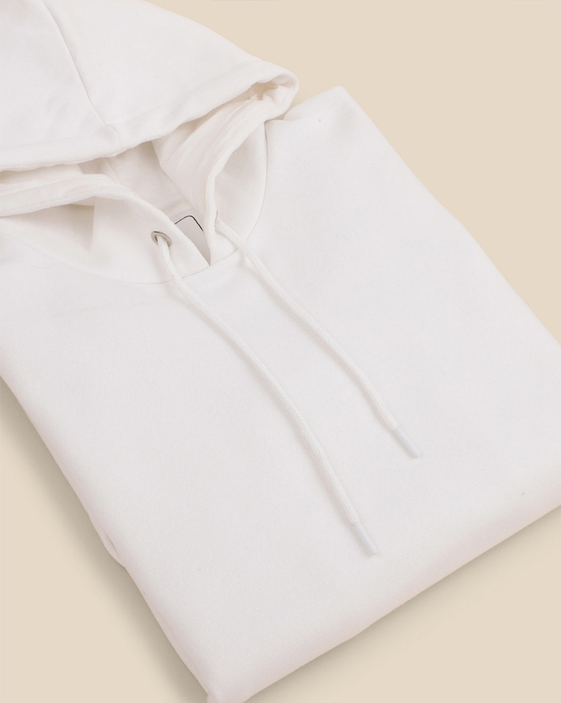 Men Off White Regular Fit Hoodie